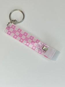 Light pink and white card grabber